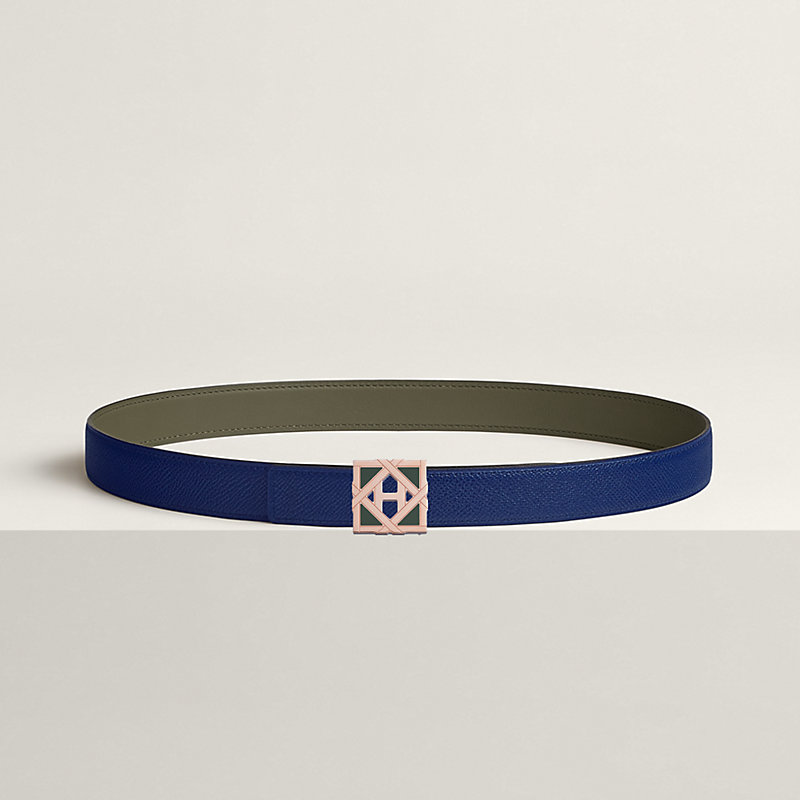 H Roseraie belt buckle & Reversible leather strap 24 mm