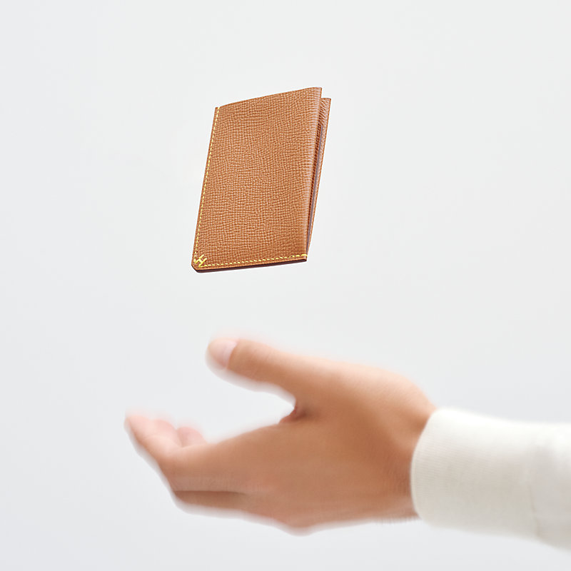 HERMES　SELLIER 小物入れ Hermes H Sellier Card Holder Gold Evercolor Wallet – MAISON de LUXE