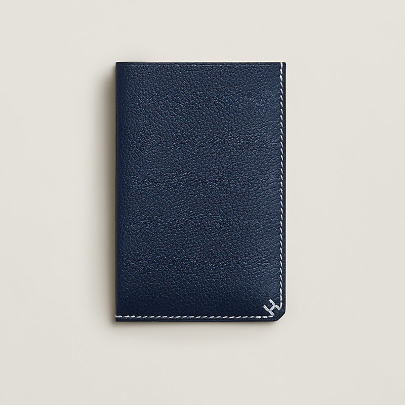 H Sellier card holder - Blue | Hermès Thailand