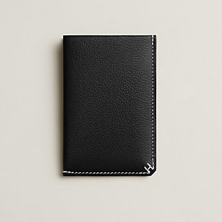 H Sellier card holder - Black | Hermès USA