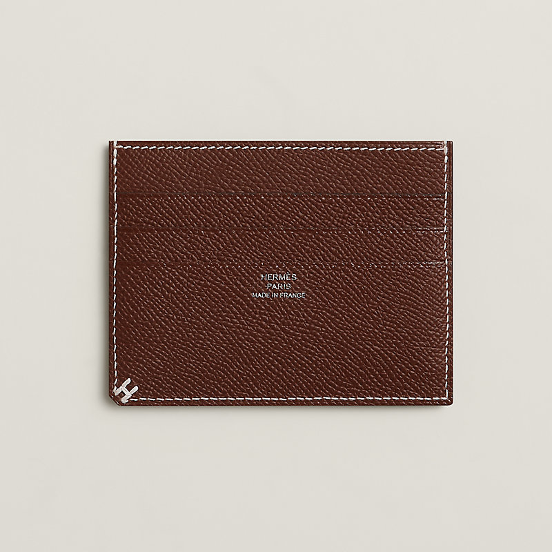 H Sellier card holder - White | Hermès USA