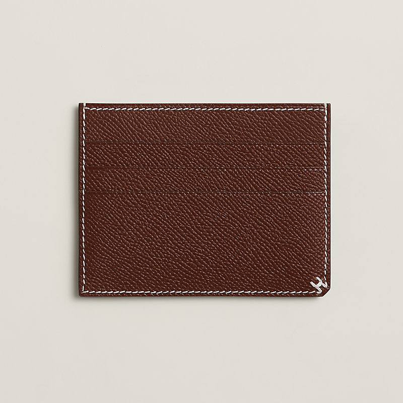 H Sellier card holder - White | Hermès USA