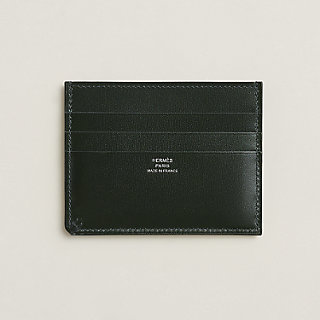H Sellier colorfil card holder - Green | Hermès Canada