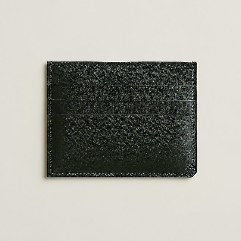 H Sellier colorfil card holder - Green | Hermès Canada