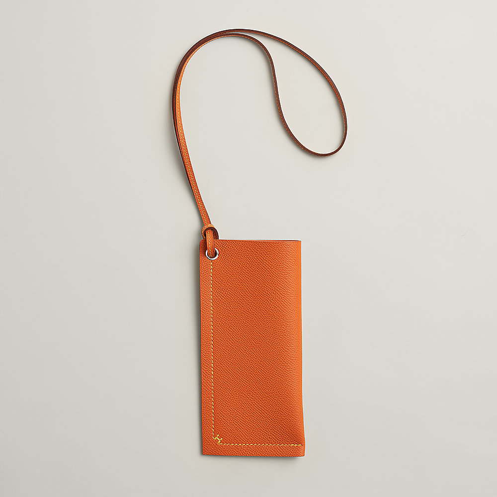 H Sellier colorfil glasses case - Orange | Hermès USA