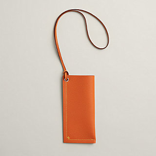 HERMES ライトピンク レザー ケース Hermes 18cm Rose Azalee Swift Leather Palladium Plated Constance