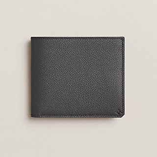 H Sellier Compact colorfil wallet - Grey | Hermès Malaysia