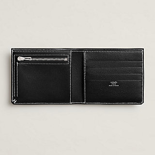 H Sellier Compact wallet - Black | Hermès Sweden