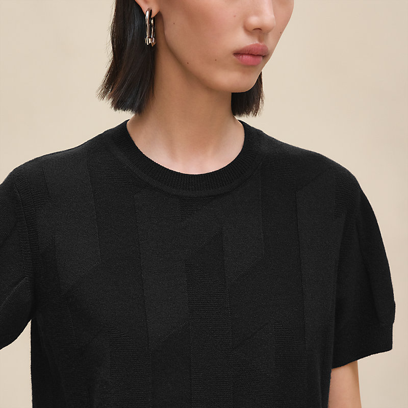 トップス HERMES by Gaultier vneck knit black H