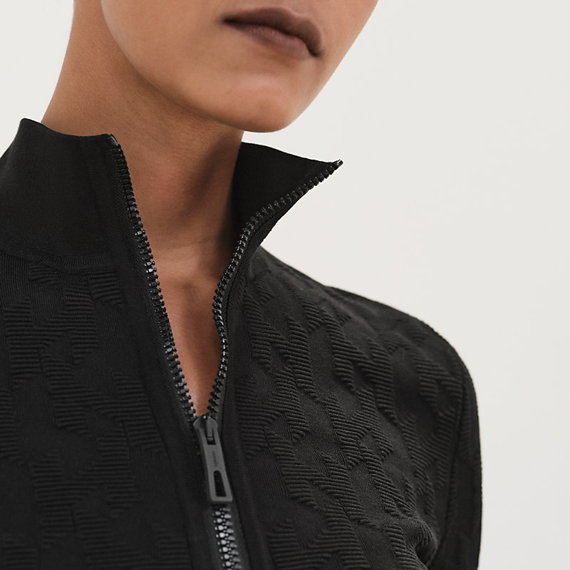 25ss【 HERMES 】「H」モチーフ ショート ジップ ジャケット HERMES NYLON ZIP JACKET
