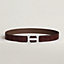 H Striee belt buckle & Leather strap 32&nbsp;mm, View: , view 1 of 1