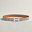 View: , H Striee belt buckle & Leather strap 32 mm