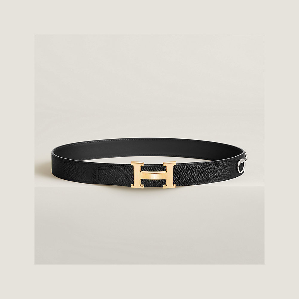 H Striee belt buckle & Leather strap 32 mm | Hermès Australia