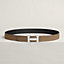 H Striee belt buckle & Reversible leather strap 32&nbsp;mm, View: , view 1 of 2