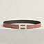 H Striee belt buckle & Reversible leather strap 32&nbsp;mm, View: , view 1 of 2
