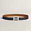 H Striee belt buckle & Reversible leather strap 32&nbsp;mm, View: , view 1 of 2