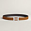 H Striee belt buckle & Reversible leather strap 32&nbsp;mm, View: , view 2 of 2