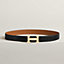 H Striee belt buckle & Reversible leather strap 32&nbsp;mm, View: , view 1 of 2