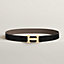 H Striee belt buckle & Reversible leather strap 32&nbsp;mm, View: , view 1 of 2