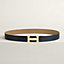 H Striee belt buckle & Reversible leather strap 32&nbsp;mm, View: , view 1 of 2