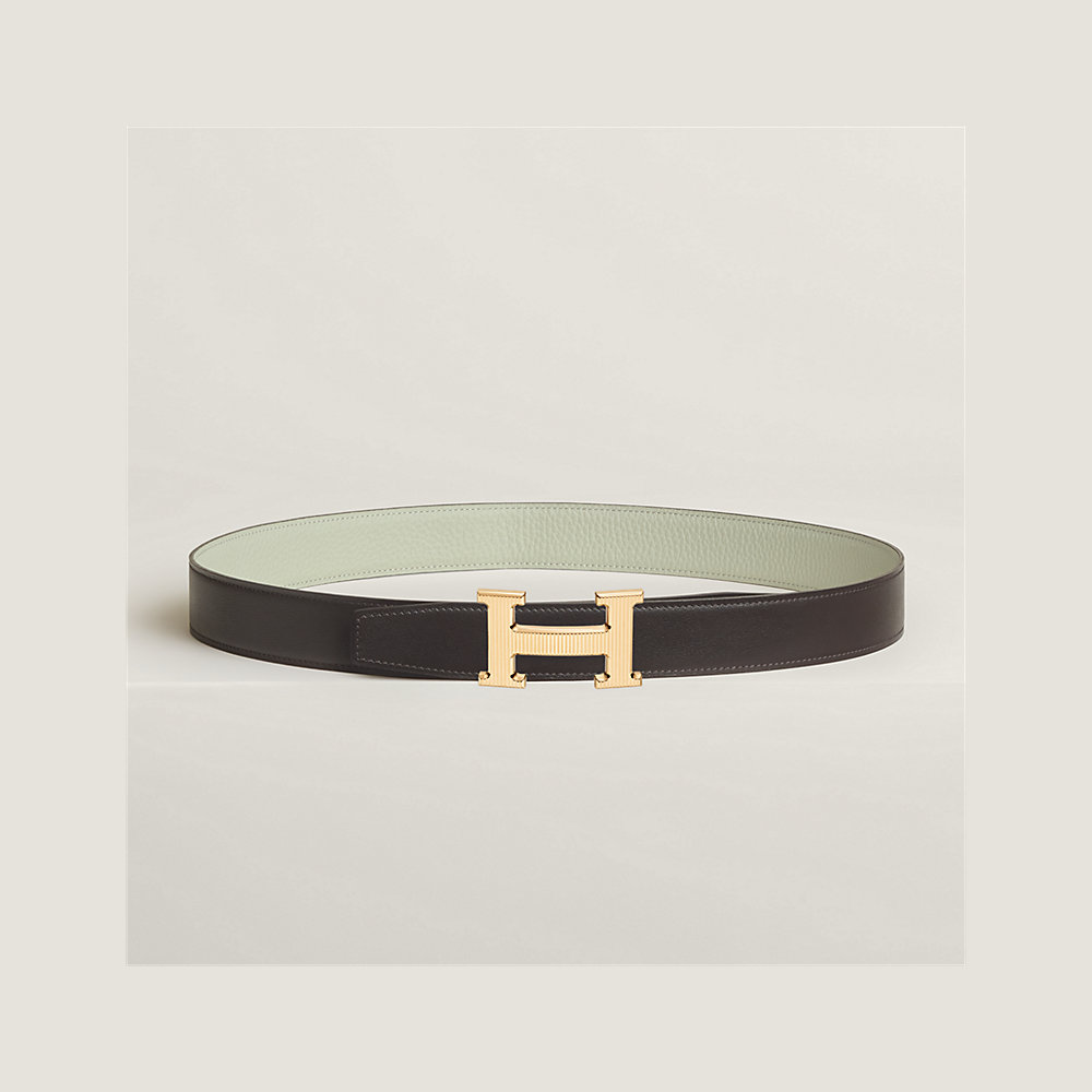 H Striee belt buckle & Reversible leather strap 32 mm | Hermès Canada