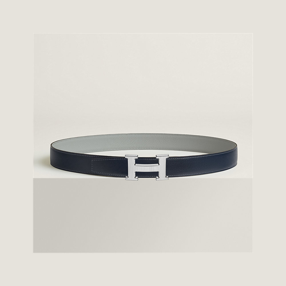 H Striee belt buckle & Reversible leather strap 32 mm | Hermès USA
