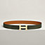 H Striee belt buckle & Reversible leather strap 32&nbsp;mm, View: , view 1 of 2