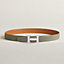 H Striee belt buckle & Reversible leather strap 32&nbsp;mm, View: , view 2 of 2