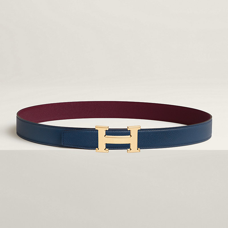 H Striee belt buckle & Reversible leather strap 32 mm | Hermès USA
