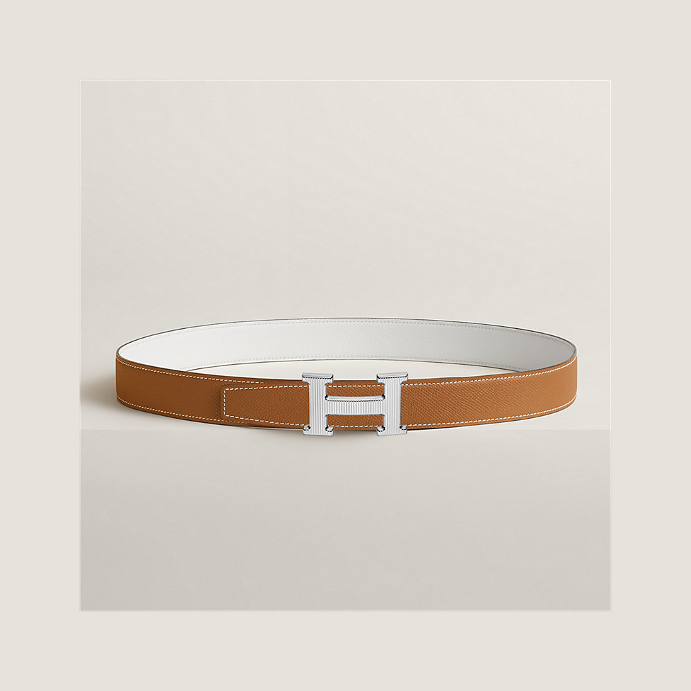 H Striee belt buckle & Reversible leather strap 32 mm | Hermès Australia