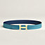 H Striee belt buckle & Reversible leather strap 32&nbsp;mm, View: , view 1 of 2