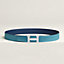 H Striee belt buckle & Reversible leather strap 32&nbsp;mm, View: , view 1 of 2