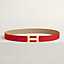 H Striee belt buckle & Reversible leather strap 32&nbsp;mm, View: , view 1 of 2