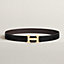 View: , H Striee belt buckle & Reversible leather strap 32 mm