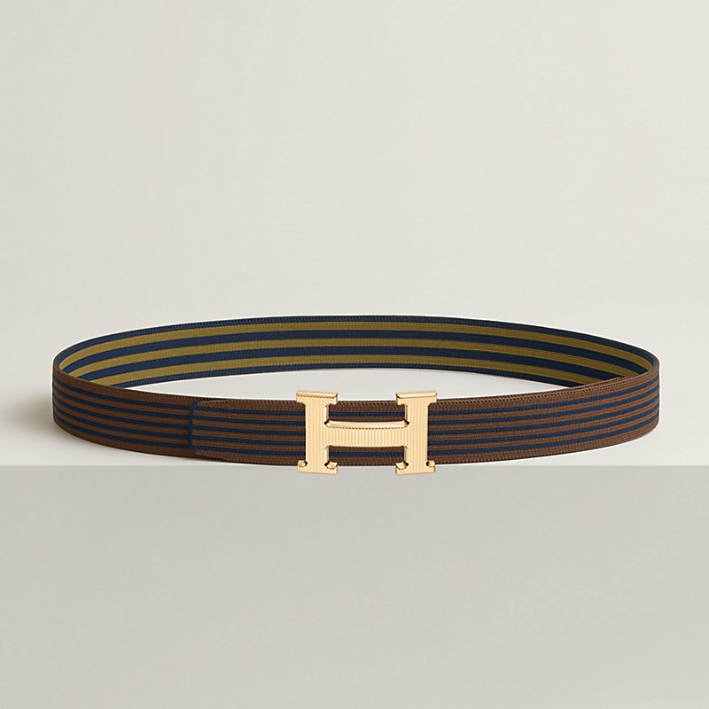 H Striee belt buckle & Stripes reversible band 32 mm