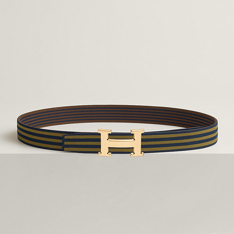 H Striee belt buckle & Stripes reversible band 32 mm