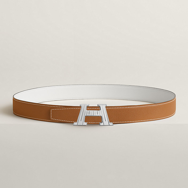H Take Off belt buckle & Reversible leather strap 32 mm