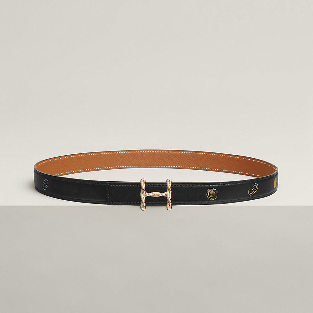 H Torsade belt buckle & Hermès sur Mer reversible leather strap 24 mm ...