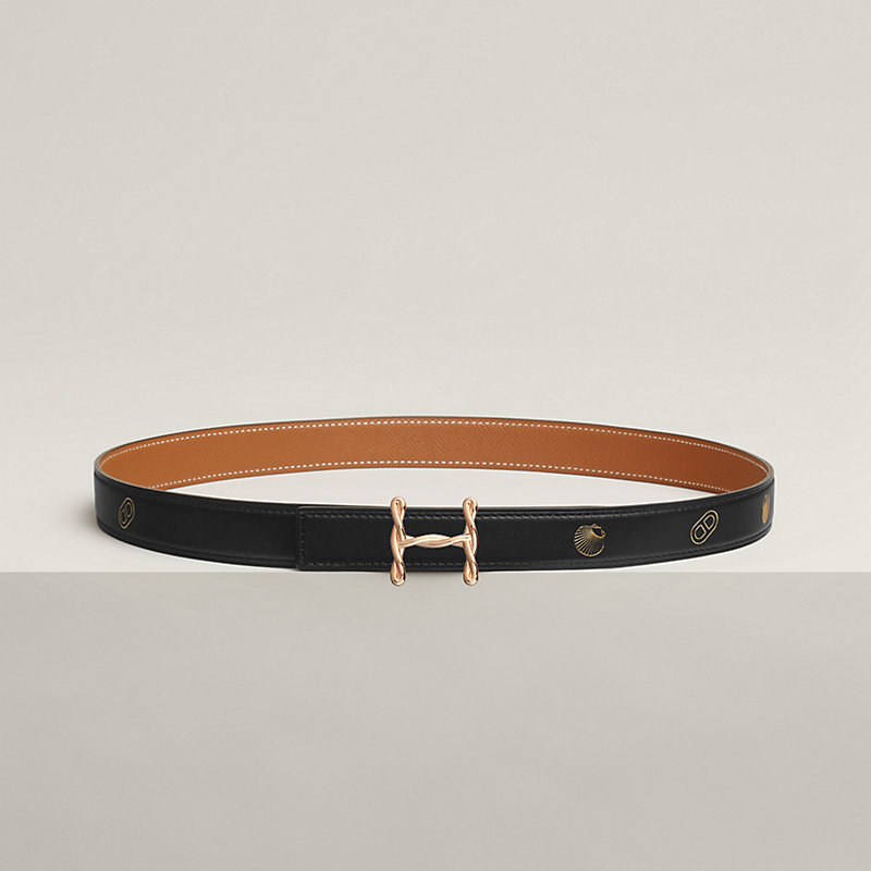 H Torsade belt buckle & Hermès sur Mer reversible leather strap 24 mm