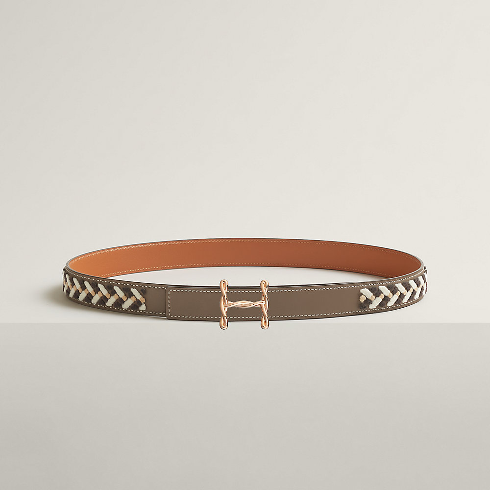 H Torsade belt buckle & Leather strap 24 mm | Hermès UK