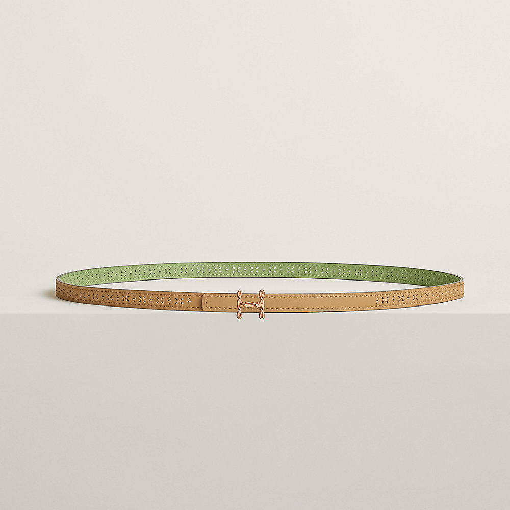 H Torsade belt buckle & Reversible leather strap 13 mm