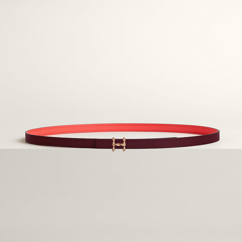 H Torsade belt buckle & Reversible leather strap 13 mm