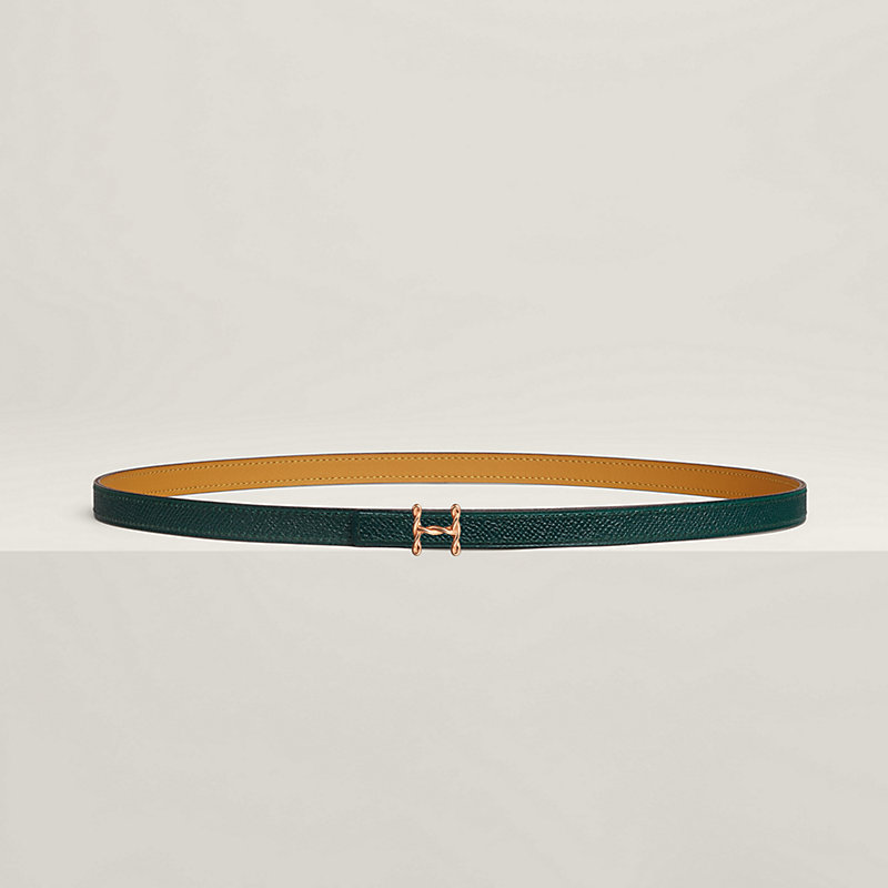 H Torsade belt buckle & Reversible leather strap 13 mm