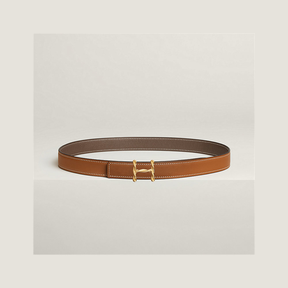 H Torsade belt buckle & Reversible leather strap 24 mm | Hermès UK