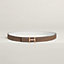 H Torsade belt buckle & Reversible leather strap 24 mm, view 1 of 2