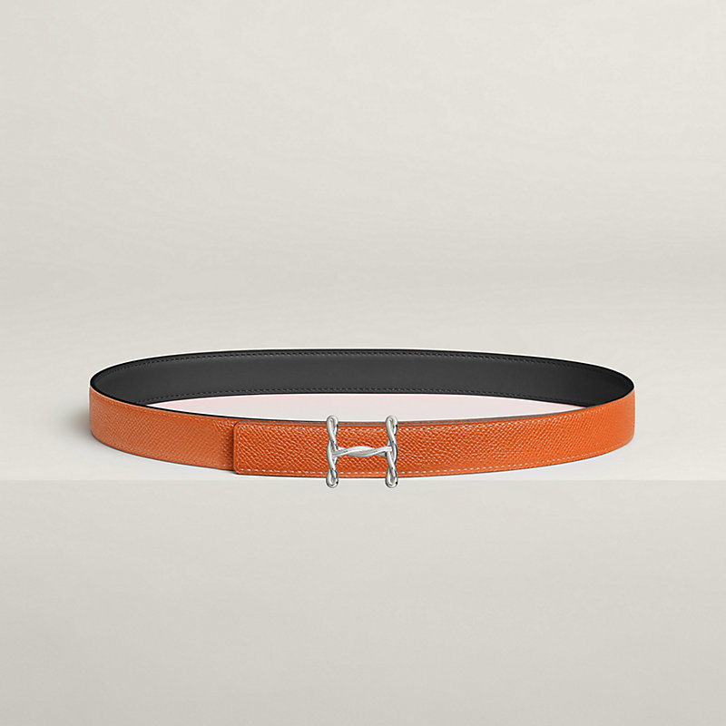 H Torsade belt buckle & Reversible leather strap 24 mm