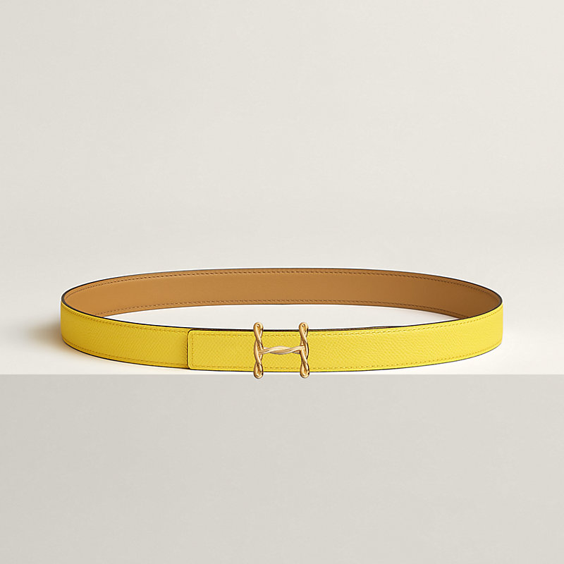 H Torsade belt buckle & Reversible leather strap 24 mm