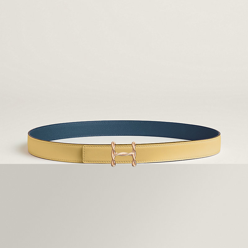 H Torsade belt buckle & Reversible leather strap 24 mm