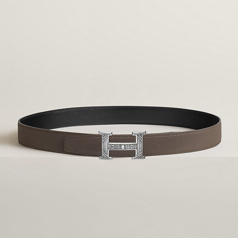 H Touareg belt buckle & Reversible leather strap 32 mm