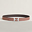 H Twist belt buckle & Reversible leather strap 32&nbsp;mm, View: , view 1 of 2